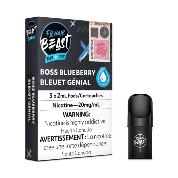 FLAVOUR BEAST PODS ICED- BOSS BLUEBERRY