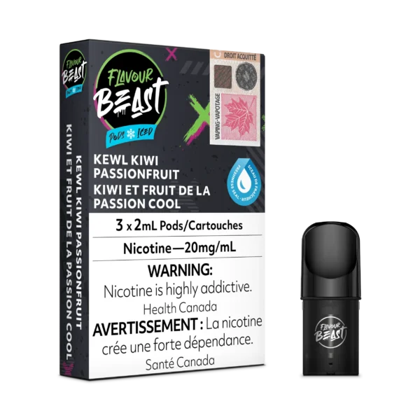 FLAVOUR BEAST PODS ICED- KEWL KIWI PASSIONFRUIT