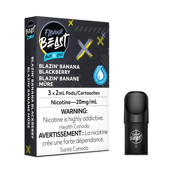 FLAVOUR BEAST PODS ICED- BLAZIN’ BANANA BLACKBERRY