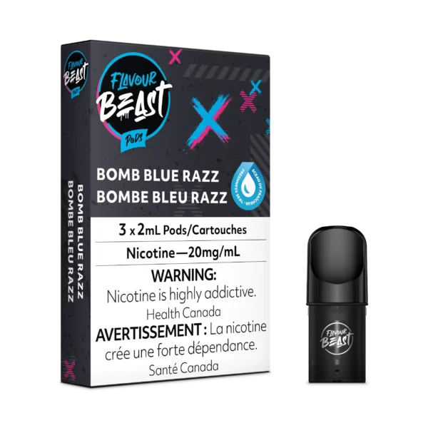 FLAVOUR BEAST PODS  BOMB BLUE RAZZ