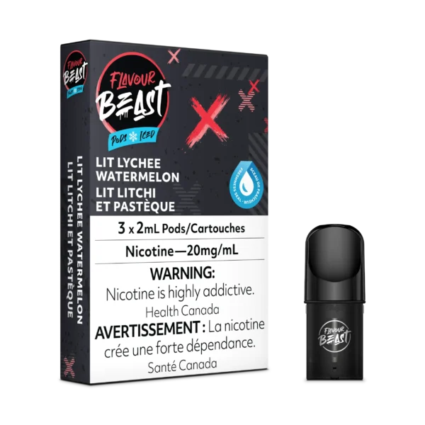 FLAVOUR BEAST PODS ICED- LIT LYCHEE WATERMELON