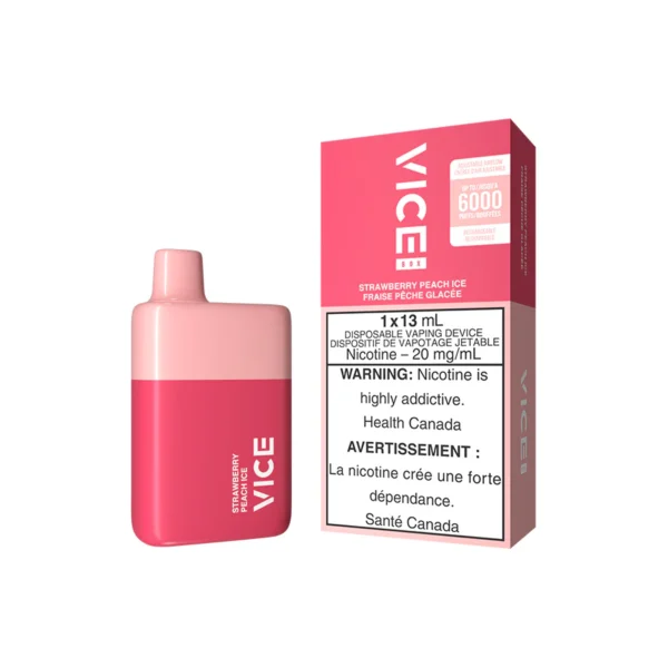 VICE BOX 6000 Puffs Disposable – Strawberry Peach Ice