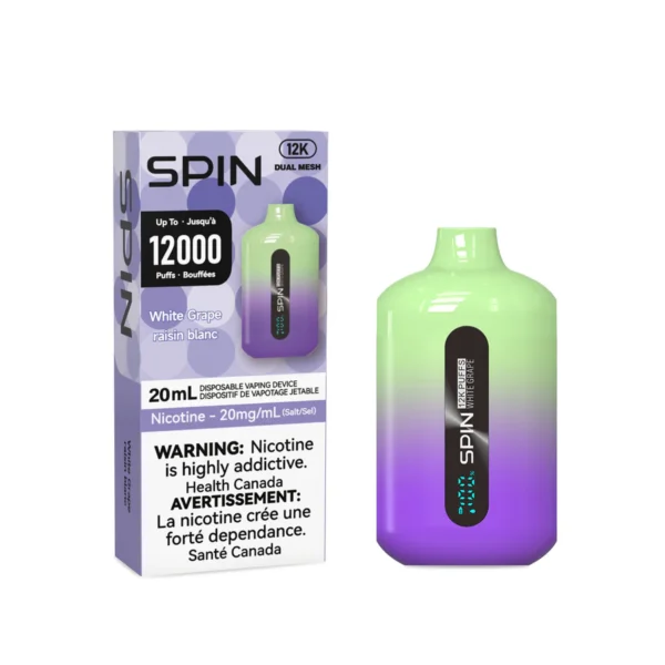 SPIN 12000 DISPOSABLE WHITE GRAPE